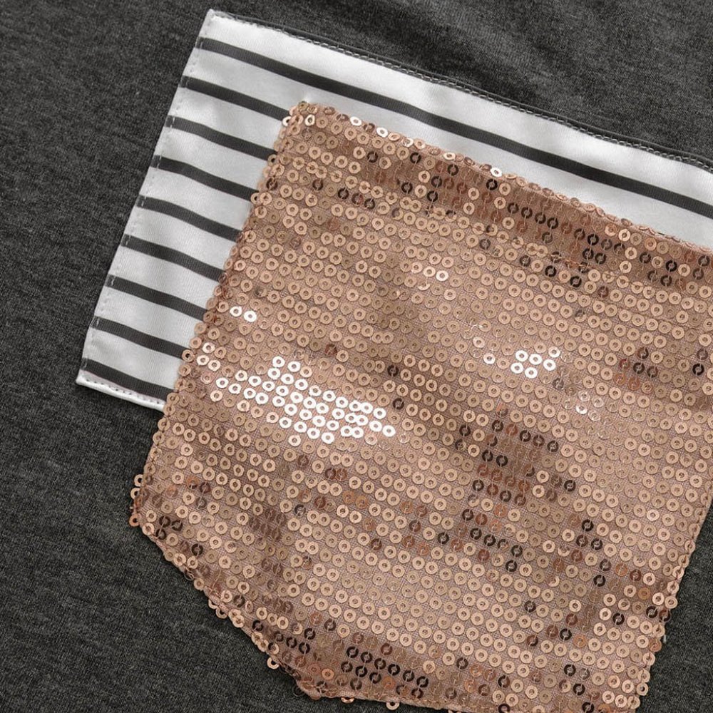 Striped Colorblock Sequin Pocket Shirt - Picture 8 of 11